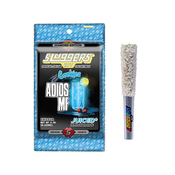 Slugger - Juiced Pre-Roll 5 pack - Indica - Adios MF Slugger - Juiced Pre-Roll 5 pack - Indica - Adios MF