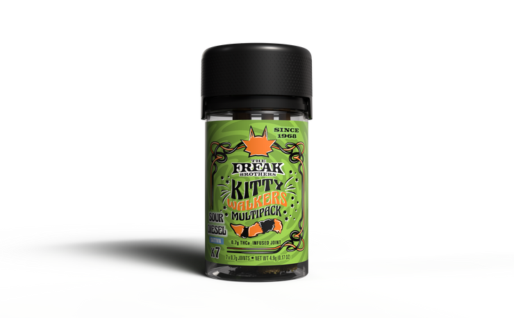 Freak Brothers - THCA Kitty Walkers Pre-Roll 0.7g - 7ct Jar - Sour Diesel