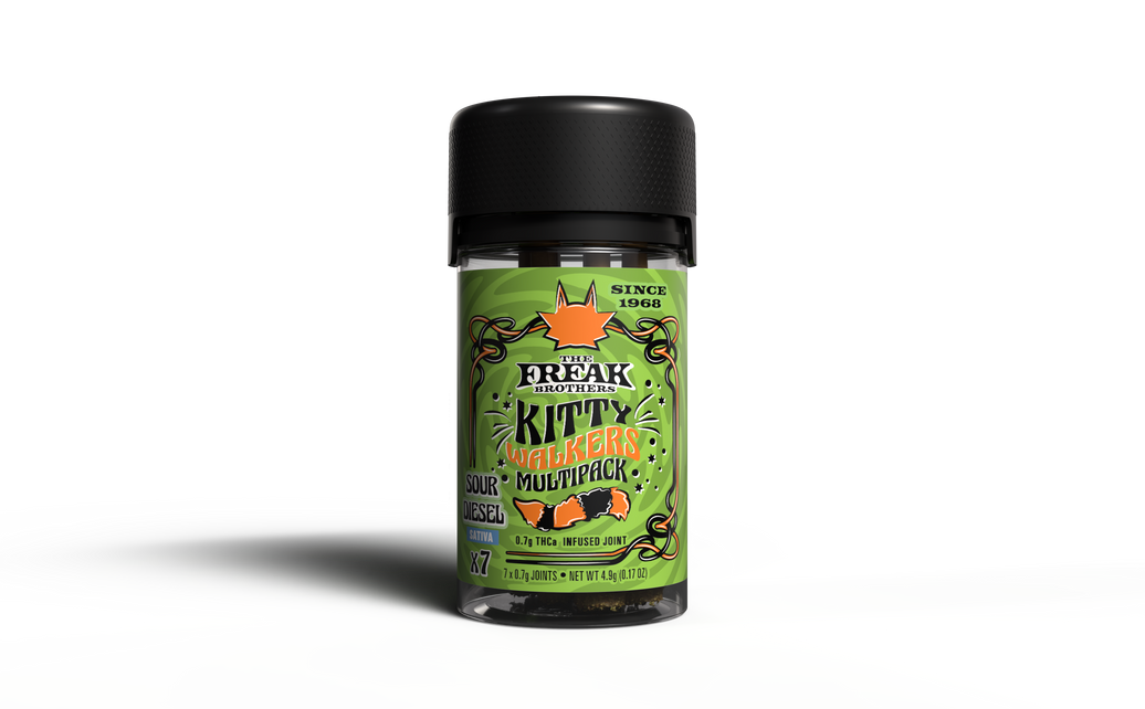 Freak Brothers - THCA Kitty Walkers Pre-Roll 0.7g - 7ct Jar - Sour Diesel