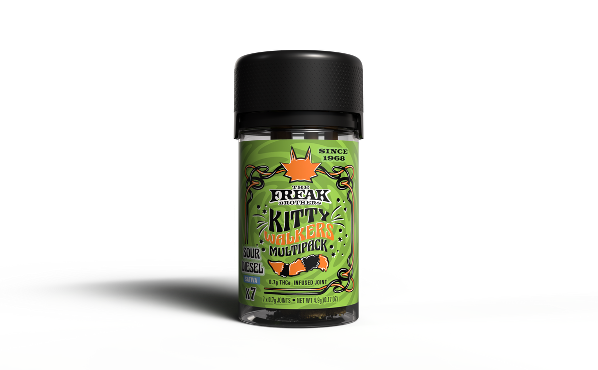 Freak Brothers - THCA Kitty Walkers Pre-Roll 0.7g - 7ct Jar - Sour Diesel