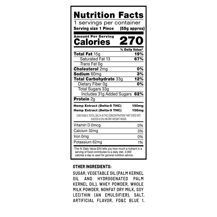 Cookies - Delta 9 Milk Chocolate Bar 150mg - Blue