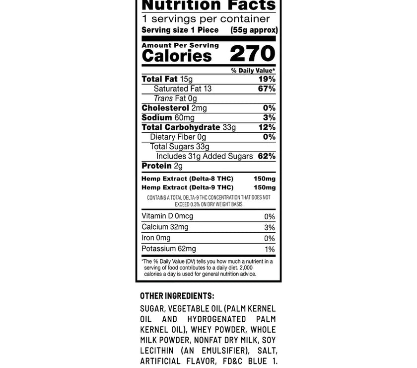 Cookies - Delta 9 Milk Chocolate Bar 150mg - Blue