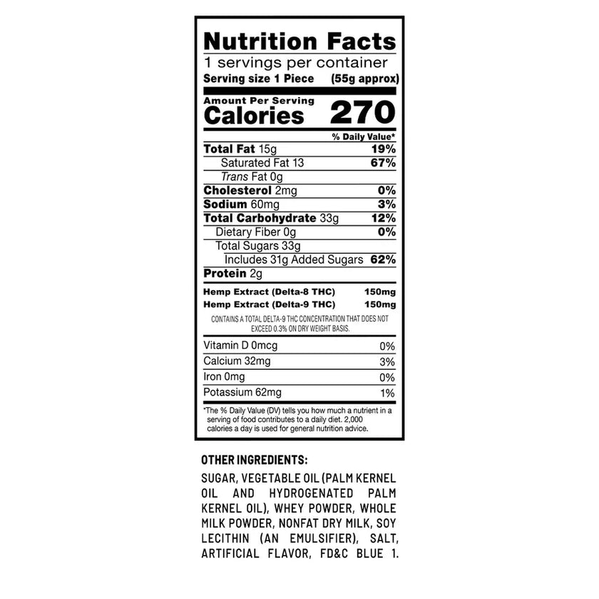 Cookies - Delta 9 Milk Chocolate Bar 150mg - Blue
