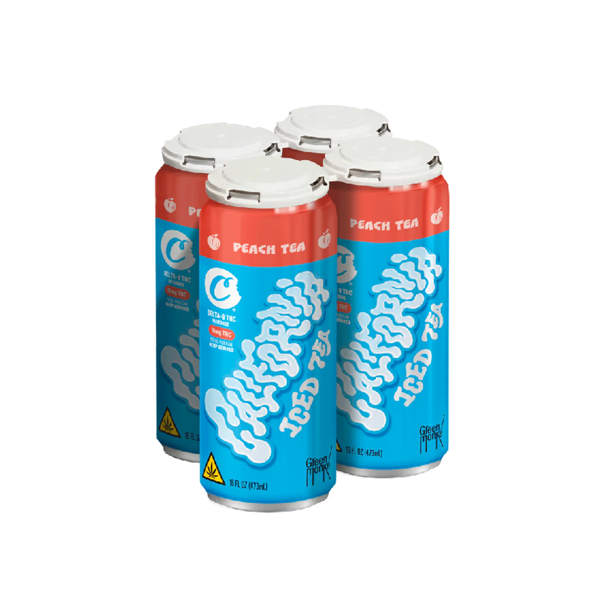 Cookies - Delta 9/THC Seltzer Can 10mg - California Peach Iced Tea - 4 Pack