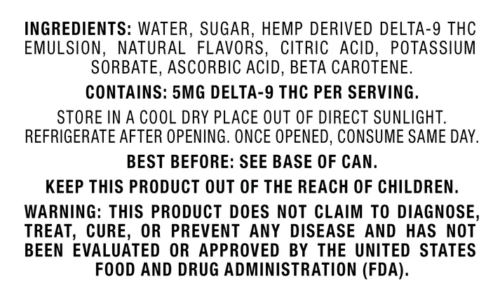 Cookies - Delta 9/THC Mocktail Can 10mg - Margarita Bar - 4 Pack