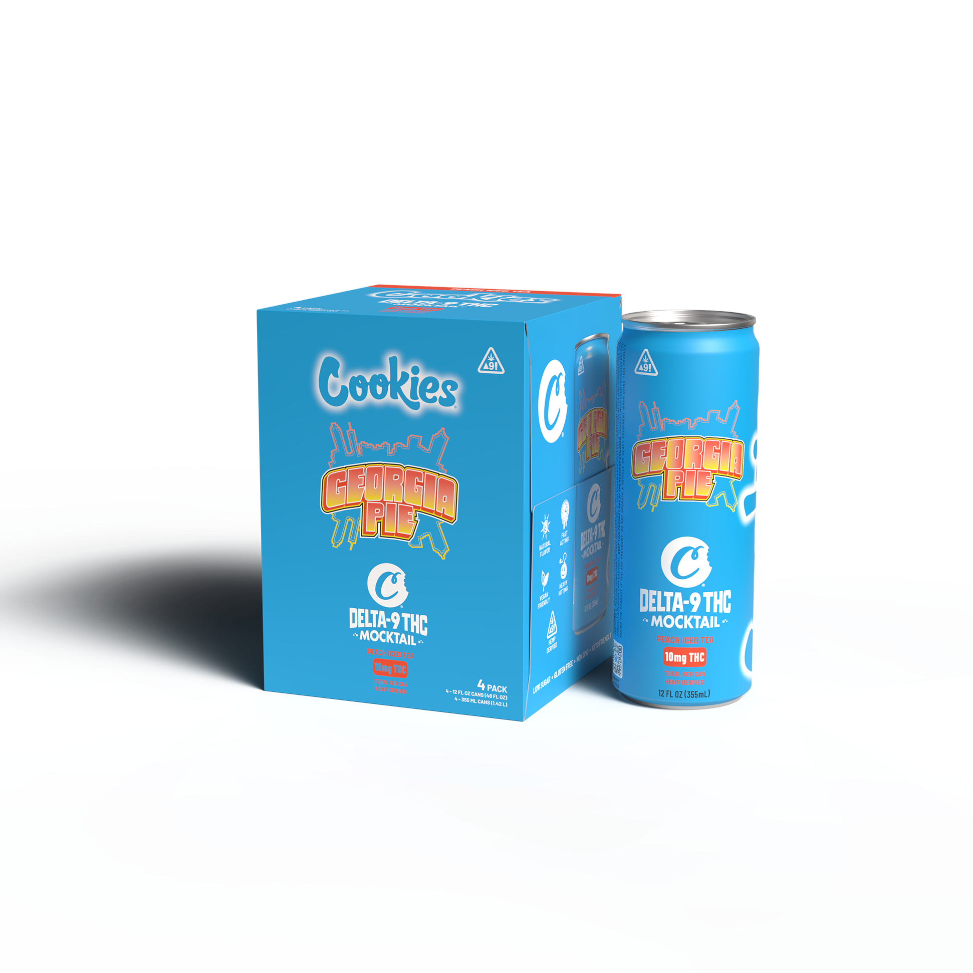 Cookies - Delta 9/THC Mocktail Can 10mg - Georgia Pie - 4 Pack