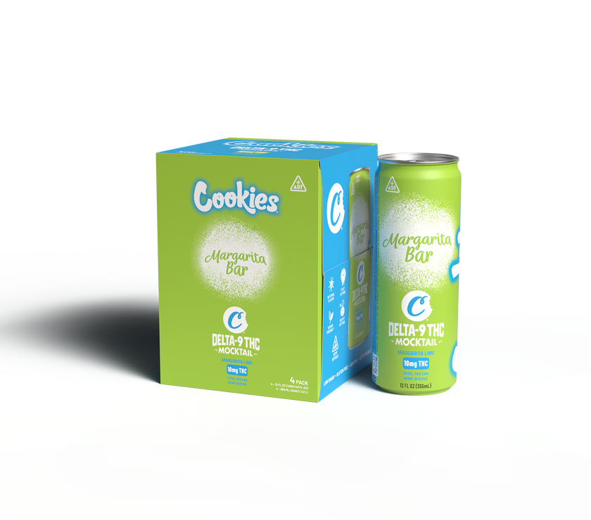 Cookies - Delta 9/THC Mocktail Can 10mg - Margarita Bar - 4 Pack