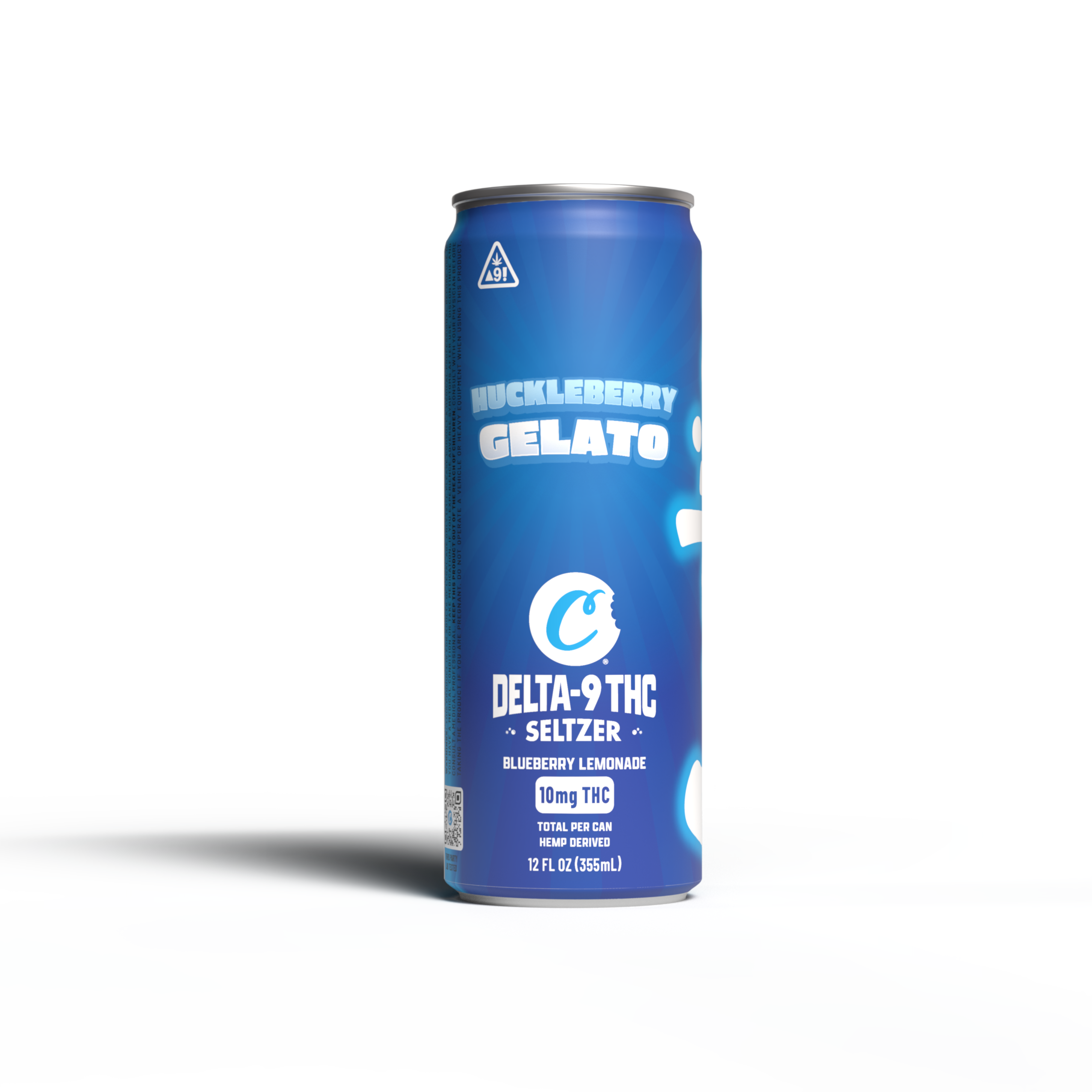 Cookies - Delta 9/THC Seltzer Can 10mg - Huckleberry Gelato - 4 Pack