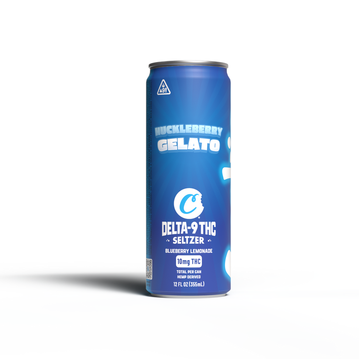 Cookies - Delta 9/THC Seltzer Can 10mg - Huckleberry Gelato - 4 Pack
