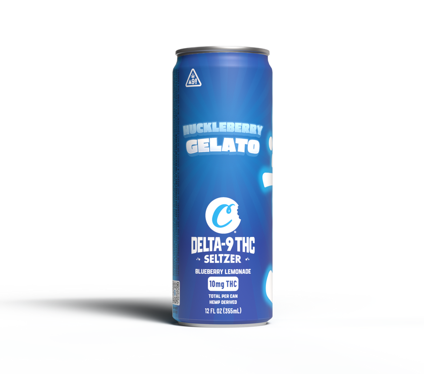 Cookies - Delta 9/THC Seltzer Can 10mg - Huckleberry Gelato - 4 Pack