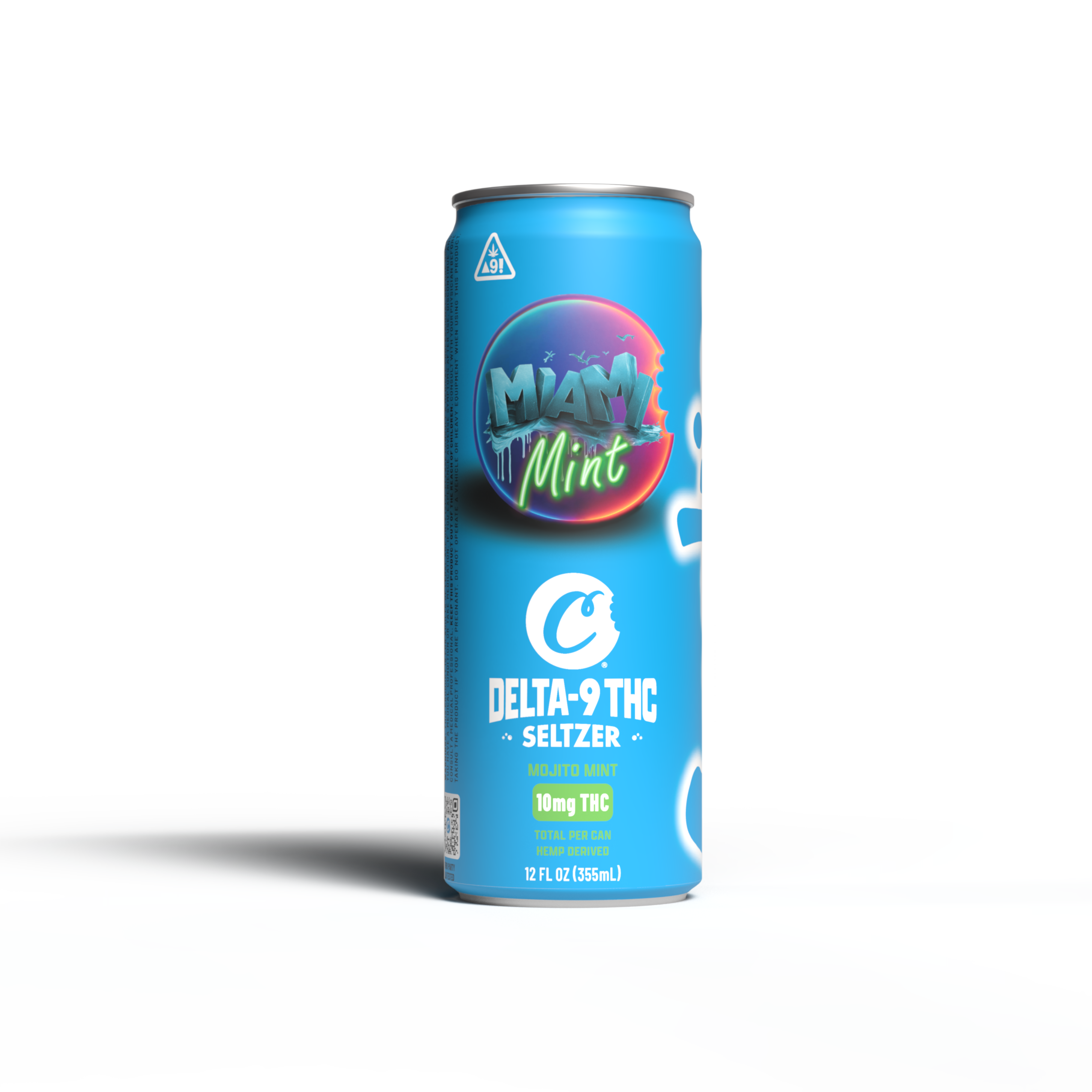 Cookies - Delta 9/THC Seltzer Can 10mg - Miami Mint - 4 Pack