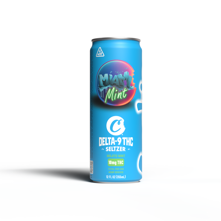Cookies - Delta 9/THC Seltzer Can 10mg - Miami Mint - 4 Pack