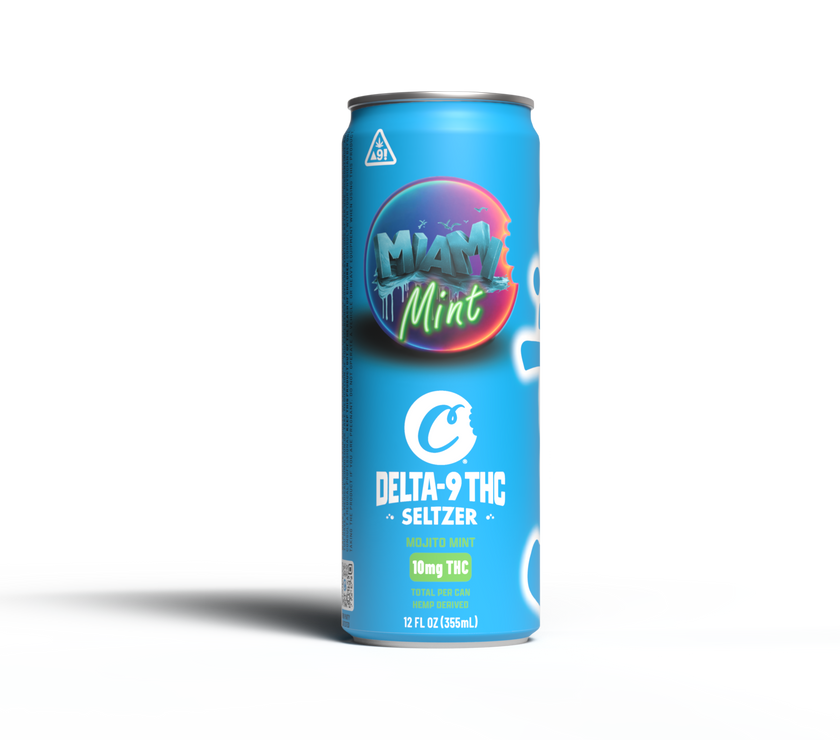 Cookies - Delta 9/THC Seltzer Can 10mg - Miami Mint - 4 Pack
