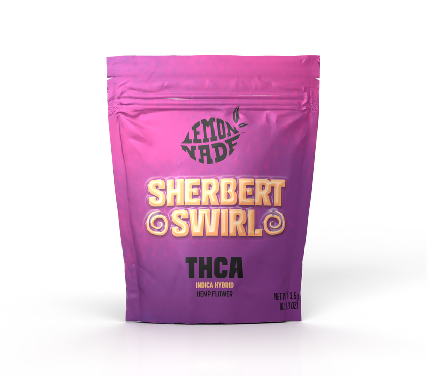 LemonNade - THCA Blend Flower 3.5g Bag - Sherbert Swirl